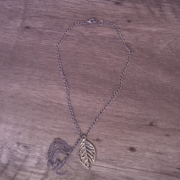 Silver Leaf Necklace - Picture 2 of 2